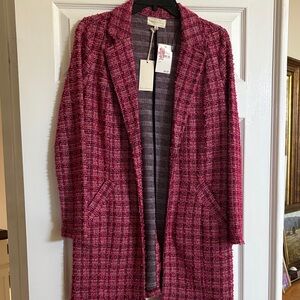 MELLODAY Pink Tweed Blazer